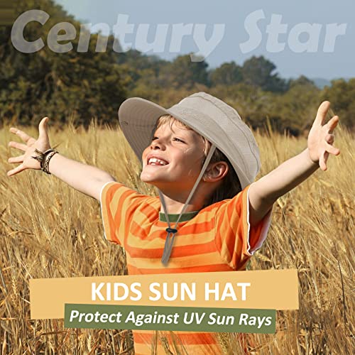 Century Star Outdoor Kids Sun Hat UPF 50+ Quick Dry Adjustable Bucket Hat Windproof Waterproof Beach Fishing Safari Hat4