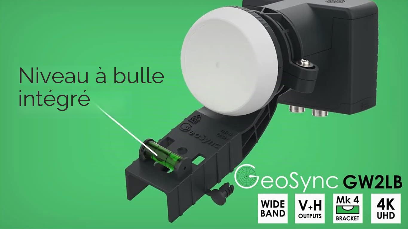 Wideband LNB pour parabole satellite Freesat 4K HD SKY Q TV récepteur satellite puissance corne Design avec support au niveau de l'esprit