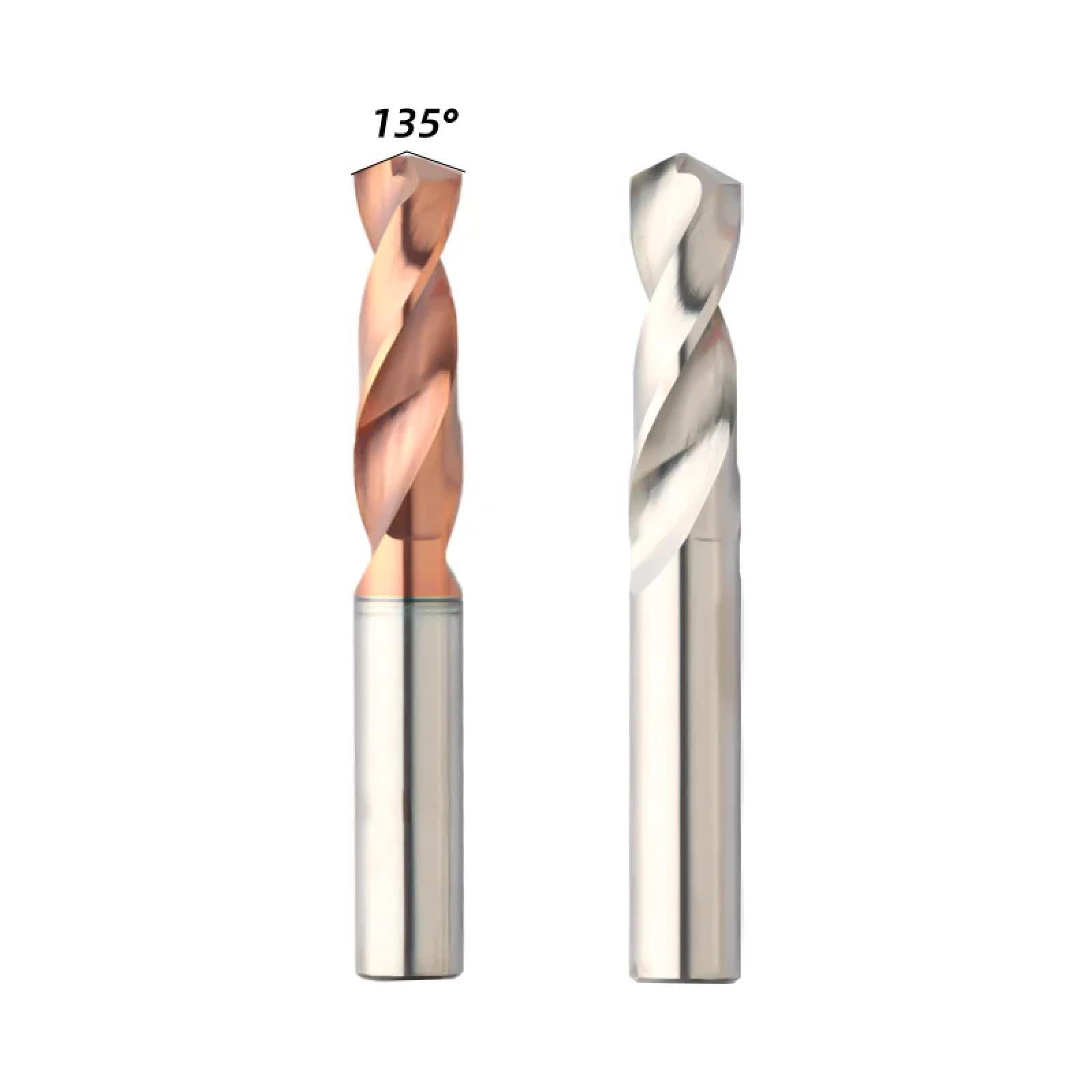 Punte da trapano in carburo per alluminio e acciaio 50 55 Hrc Punte in metallo duro Punta da trapano in acciaio al tungsteno CNC Utensile da foratura per tornio CNC (50 HRC/10,5X75)