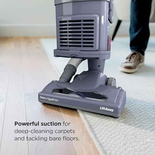Image of Shark NV352 Navigator Lift Away Upright Vacuum, Hepa Filter, Anti-Allergen Technology, Swivel Steering, Ideal for Carpet, Stairs, & Bare Floors, with Wide Upholstery & Crevice Tools, Lavender