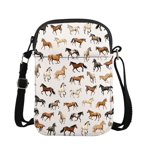 TOBGBE Horse Gifts Horse Lover Crossbody Shoulder Bag Inspirational Horse Gift for Women Horse Stuff Horse Trainer Gift