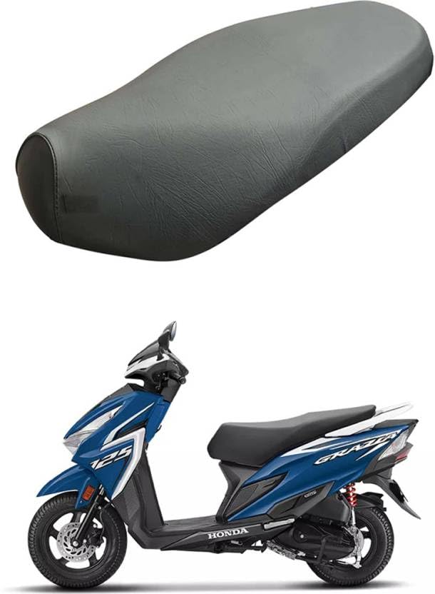 CARBOX Scooty Removable & Washable PU Leather Waterproof Seat Cover Accessories for Campatibal with Honda Grazia (Black)-image-17