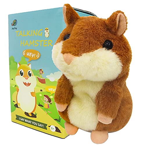 JoyToy Chatter Hamster Toy Kids Birthday Gift Toy - CPC Approved Hamster Toy Repeat Talking - Soft Hamster Plush Toy - Interactive Plush Hamster Toy Can be Nice Kids Birthday Toy Gifts
