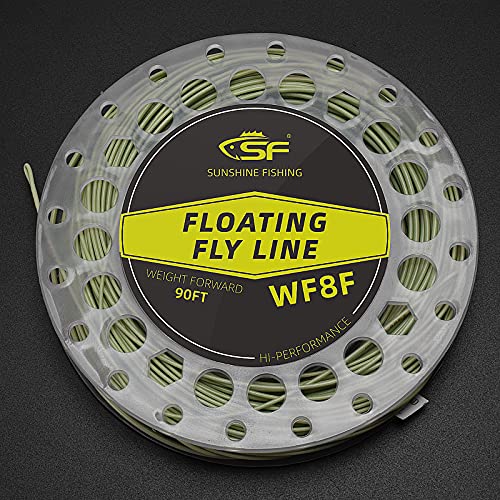 SF Fly Fishing Floating Line with Welded Loop Weight Forward Fly Lines # Moss Green 90FT WF5F, Moss Green-90FT, WF5F 90FT - Image 4