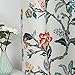 DriftAway Ada Botanical Print Lined Flower Leaf Thermal Insulated Window Valance Rod Pocket 52 Inch by 18 Inch Plus 2 Inch Header Ivory Orange Teal 1 Pack