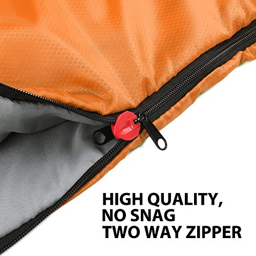 Gold Armour Bolsa de Dormir para Adultos Clima Frío y Cálido - Bolsa de Dormir para Camping Compacta y Ligera para Niños 10-12, Niñas y Niños - Cremallera Izquierda miniatura 4