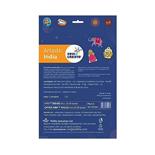 Pidilite Fevicreate Indian Artastic kit, Art & Craft Kit, Paper craft DIY Artist Kit for Kids and Adults - Return Gift 7… - Image 5