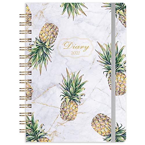 Eono by Amazon - Kalender 2021 A5, Wochenplaner Terminkalender 2021, Terminplaner Planer mit Monatlichen Tabs und Erweiterbarer Innentasche, 21,5 x 15,5 x 1,5 cm