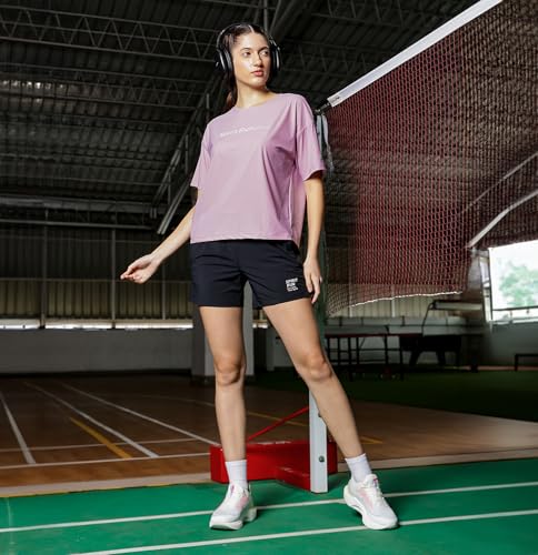 Image of XTEP Comfort Tech (Superior Comfort), Sports Elastic Tech (Superior Stretch), Regular Fit, Polyamide + Elastene, Short Sleeve, Running T-Shirt for Women