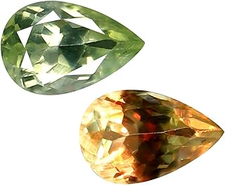 0.59 ct Corte pera (6 x 4 mm) Sin calefacción Sin tratar De verde a rojo Cambio de color Alejandrita 100% natural y auténtica Piedra Preciosa Suelta