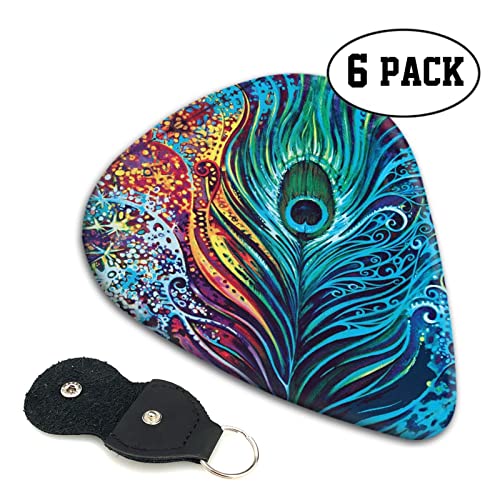 Ensemble de 6 médiators de guitare paon coloré pour guitare acoustique, guitare électrique, basse, ukulélé – fin, moyen… - Les Beatles, Paul McCartney, John Lennon, RIngo Starr, George Harrison Ensemble de 6 médiators de guitare paon coloré pour guitare acoustique, guitare électrique, basse, ukulélé - fin, moyen… – Image 3