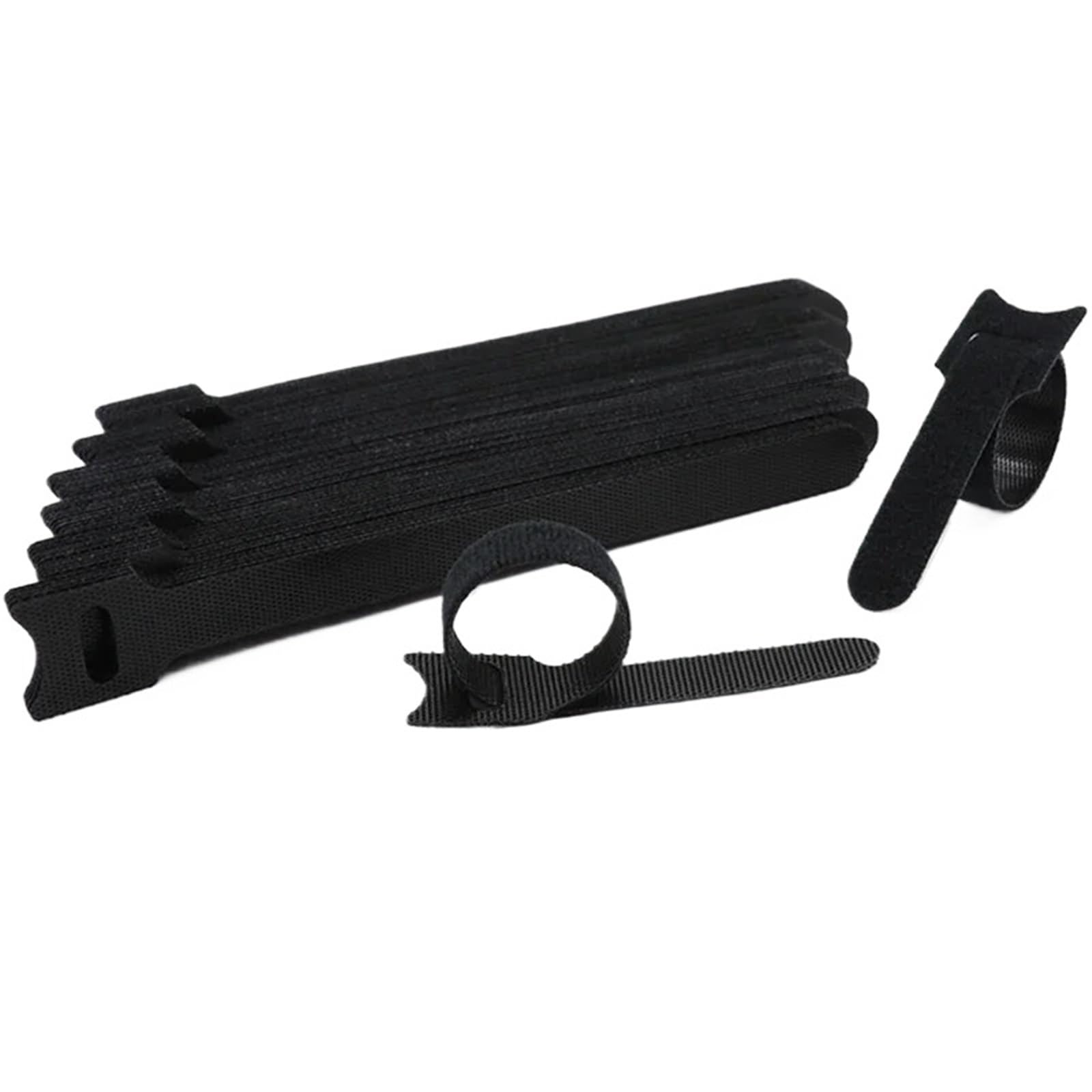 Gnyvzxplq 1000 Pieces Self-Locking Plastic Ties, Cable Ties 2000Pcs Black Nylon 150-300Mm Hook Loop Straps Wire Organizer(300Mm)