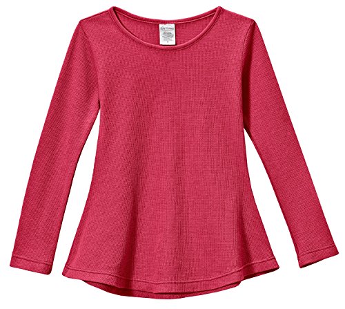 Image of City Threads Girls Long Sleeve Shirts Thermal Tunic Tops, Cotton Blend Shirt for Girls