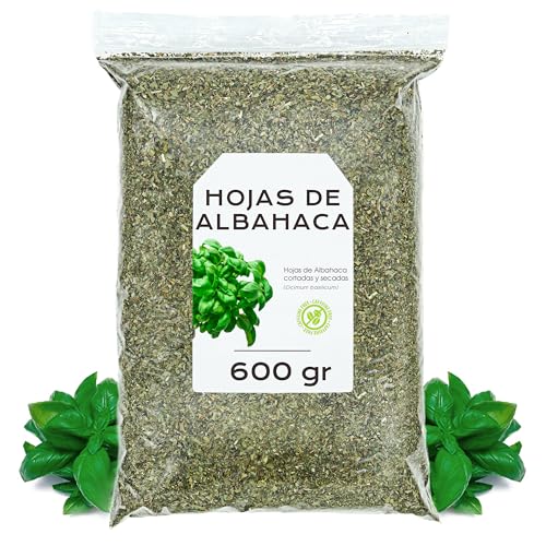 Albahaca Hojas 600 g - Infusion de Albahaca Cortado y Secado - Infusion de Hierbas a Granel