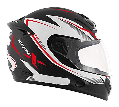 Capacete Moto MX2 Carbon X Preto com vermelho Brilhante 58
