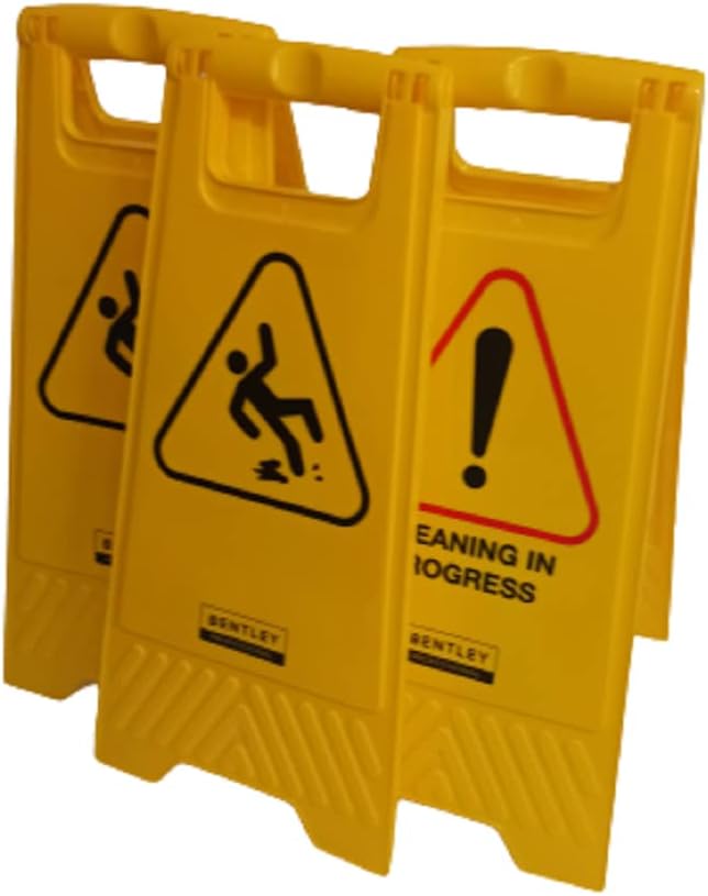 3PC PROFESSIONAL TWING PACK WARNING CAUTION WEB FLOOR CLEANING WARNING SAFETY SIGN CLEANING SLIPPERY