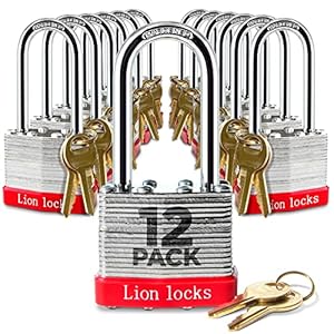 Lion Locks 5PLS 12-Pack Padlocks