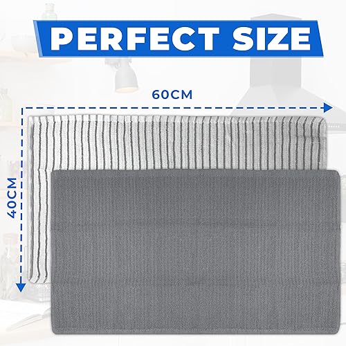 Towelogy Kitchen Tea Towels Set Of 3 Cotton, 40 x 60 cm Super Soft & Quick Drying Dish Cloths - Image 2