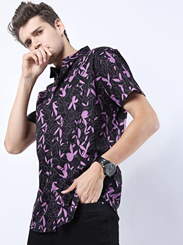 Image of Ketch Men's Cotton Slim Fit Printed Half Sleeve Shirt