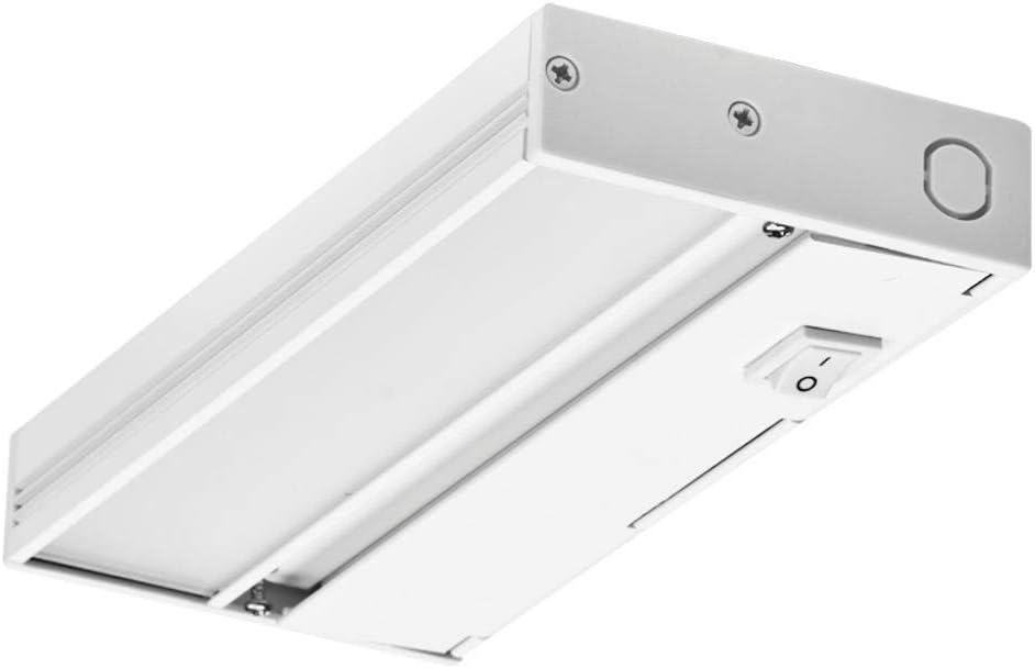 NICOR Lighting 8 inch Dimmable White LED Under Cabinet Light Fixture (NUC-4-08-DM-W-WH)