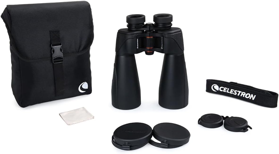 Celestron – SkyMaster Pro ED 15x70 Binocular – Astronomy Binocular with ED Glass – Large Aperture for Long Distance Viewing – Fully Multi-coated XLT Coating – Tripod Adaptable – Carrying Case Included