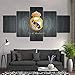 Produktbild AREABP Moderne Wohnkultur Wandkunst Leinwandbild Real Madrid Football Club Modulare Sport Poster 5 Stück Modulare Wand Hintergrund Malerei-Without Framed