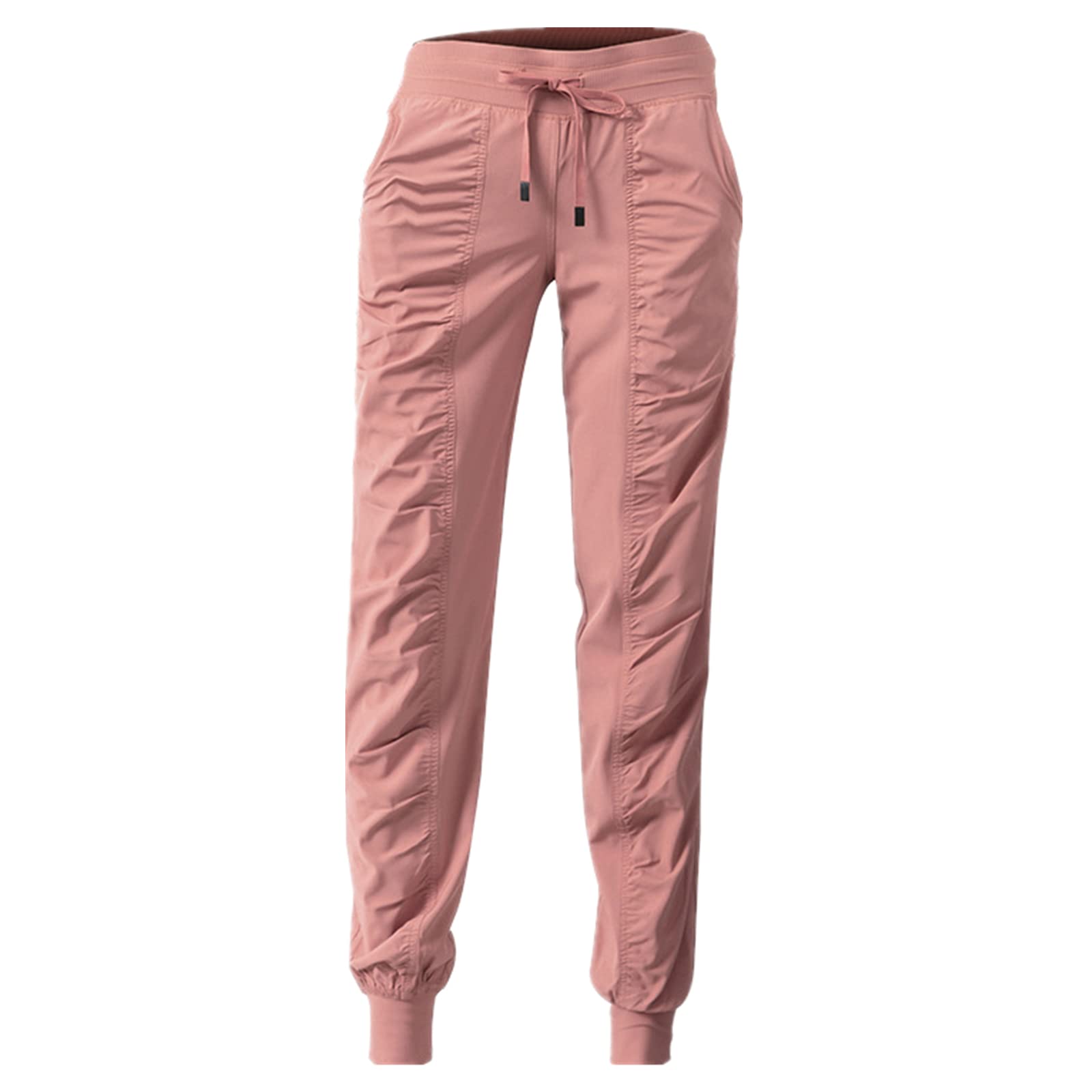 Solid Color Straight Wide Leg Pants Womens high Waist Loose and Thin Casual Fashion Trousers M Pink