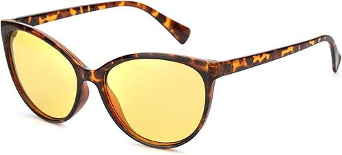 TJUTR Gafas de visión nocturna para mujer, gafas polarizadas de conducción nocturna que reducen el deslumbramiento, gafas nocturnas con protección
