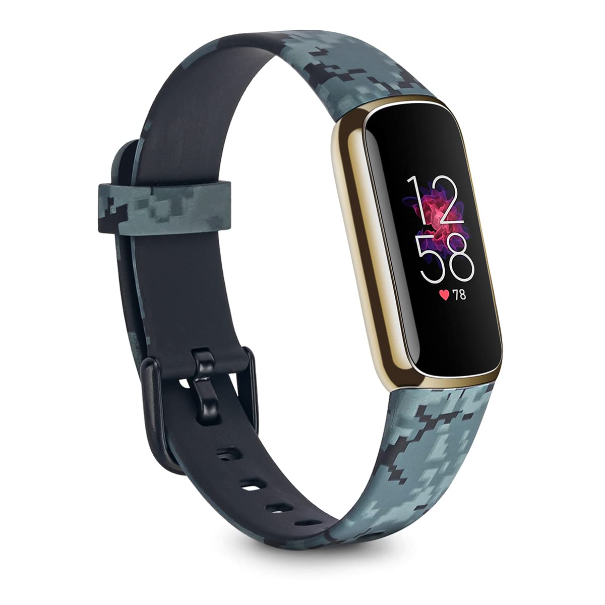 Luxe Straps Compatible with Fitbit Luxe Watch Bands Wrist Strap for Men Women Colorful Pattern Floral Sport Watchband Bracelet Bangle Wristband Replacement Accessories with Metal Buckle Large Wrist