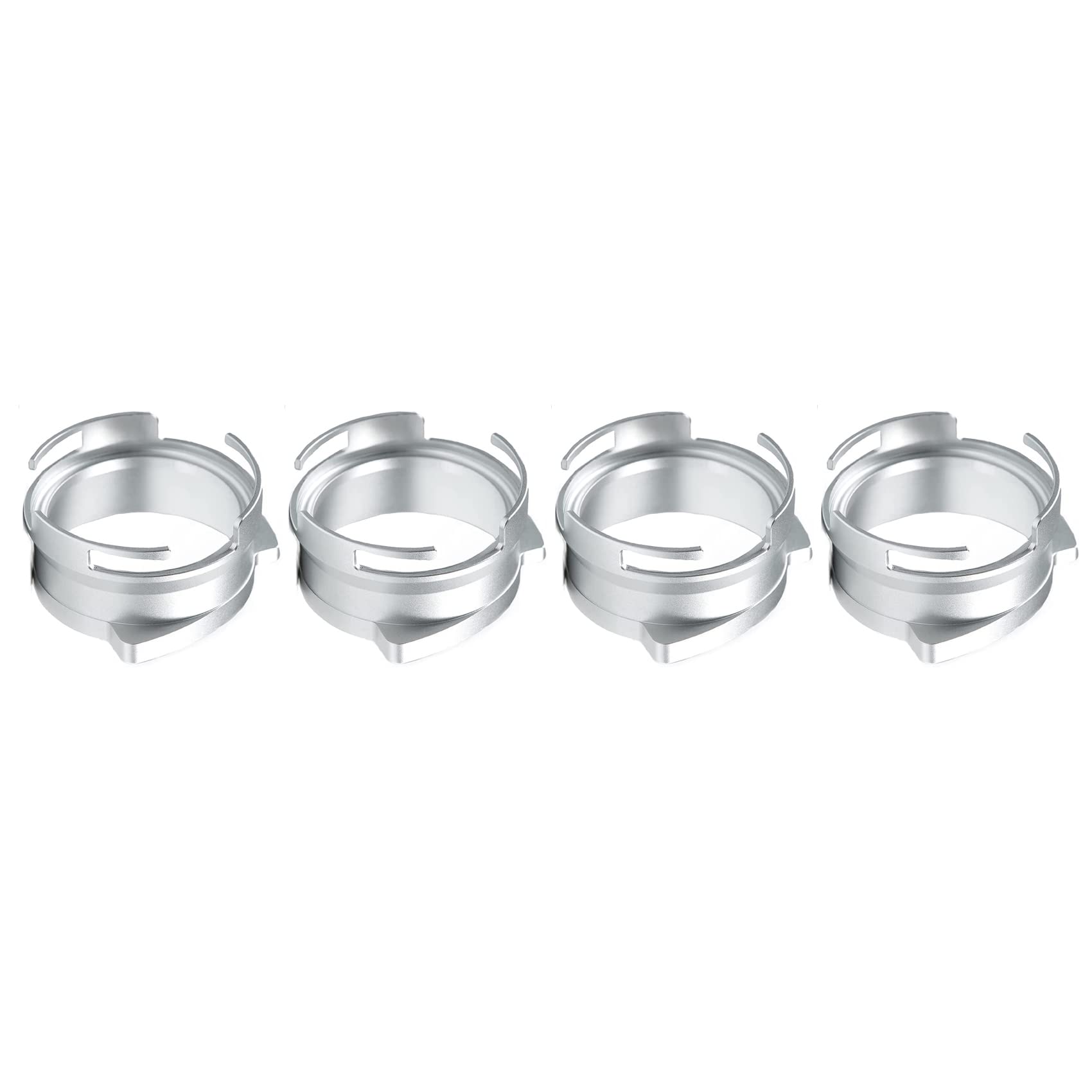 Hndhbfgrt 4X Espresso Dosing Funnel,Aluminum Metal Coffee Dosing Funnel Compatible for 54mm Portafilter -Silver