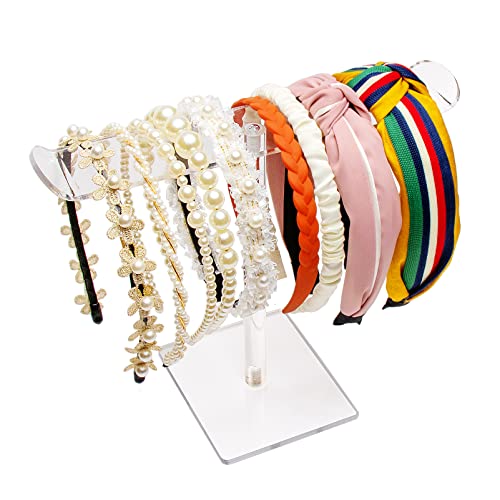 Bigfety Acrylic Headband Holder Hair Accessories Organizer Clear Stand for Girls
