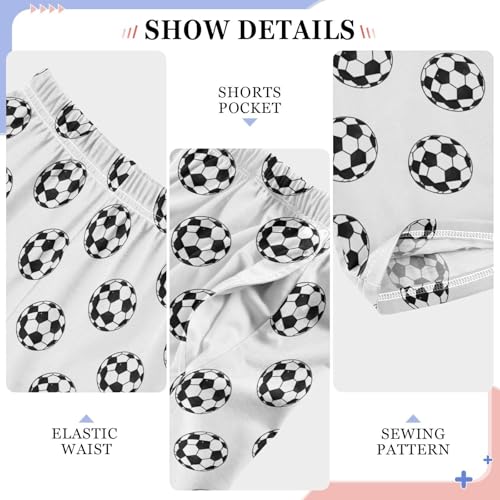 ALAZA Funny Soccer Ball White Pajama Pants Long Sleep Pant Pajama Bottoms Elastic Waist with Pockets4