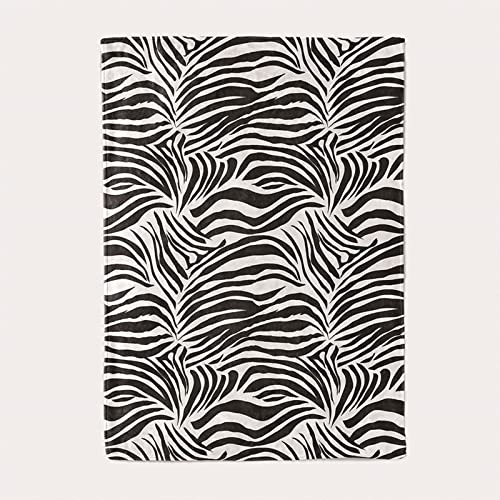Musihy Soft Throw Blankets For Women, Throw Blanket Adult Black Throw Blankets Zebra Print Blanket Double Bed Size 71"X94" #TOP5