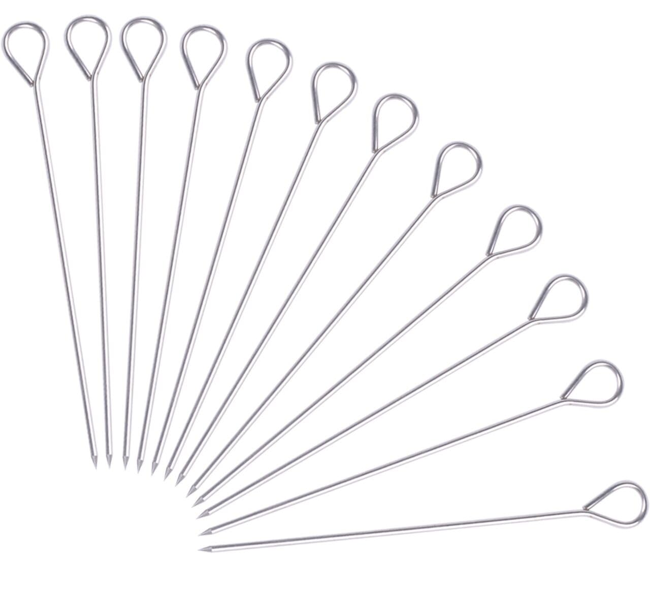 Turkey Lacers for Trussing Turkey,6 inches Stainless Steel metal skewers,Set of 12