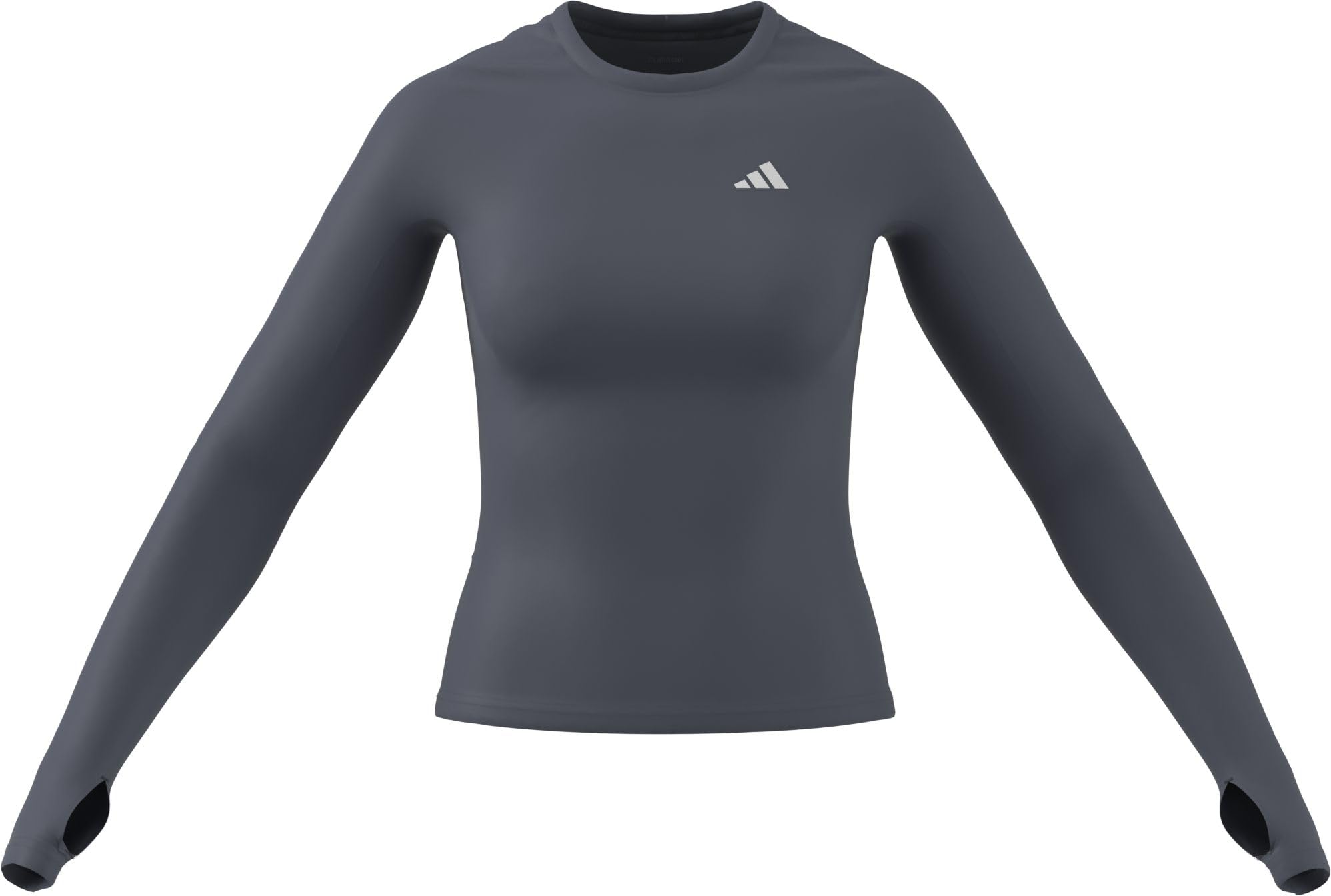 adidas Women's Power Essentials Workout Contour Long Sleeve, Onix, L