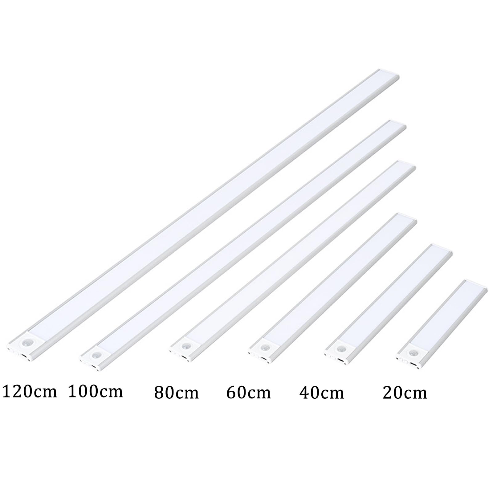 LED Akku Wandleuchten mit Bewegungsmelder Küche Unterbauleuchte 3 Farbmodi Dimmbar Wandleuchte Magnetische Wandbeleuchtung Wohnzimmer Schlafzimmer Korridor Schrank (Weiß,120cm)