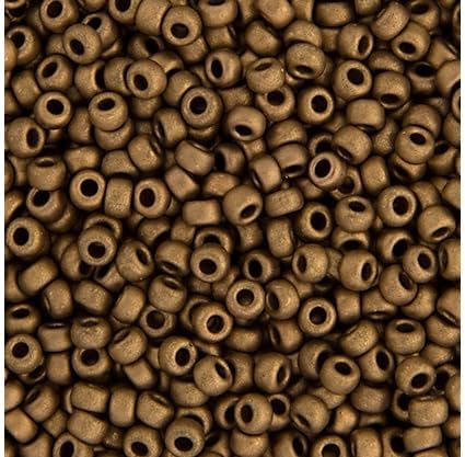 Miyuki Seed Bead 11/0 APX.22g - Dark Bronze Matte Metallic Japanese Glass Seed Beads