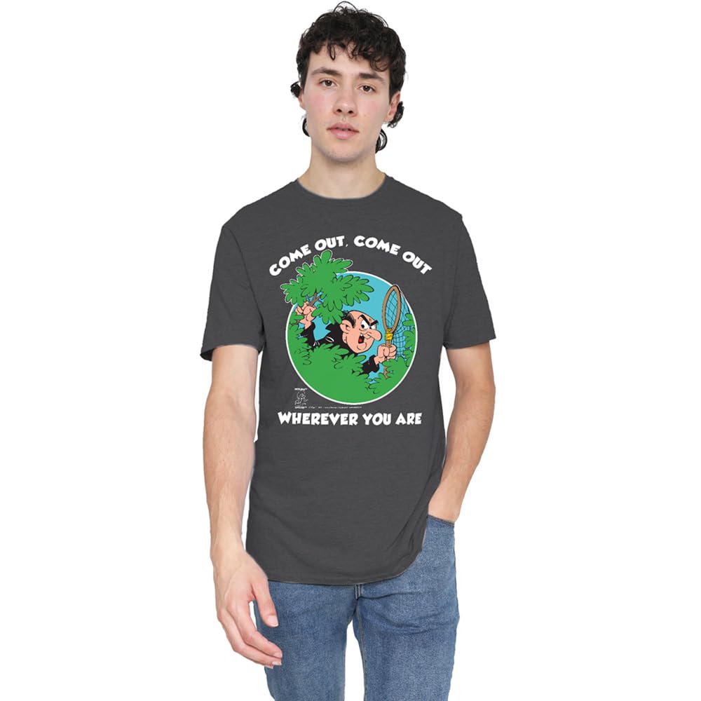 Unisex Other Smurfs Gargamel T-Shirt Charcoal Grey 3XL