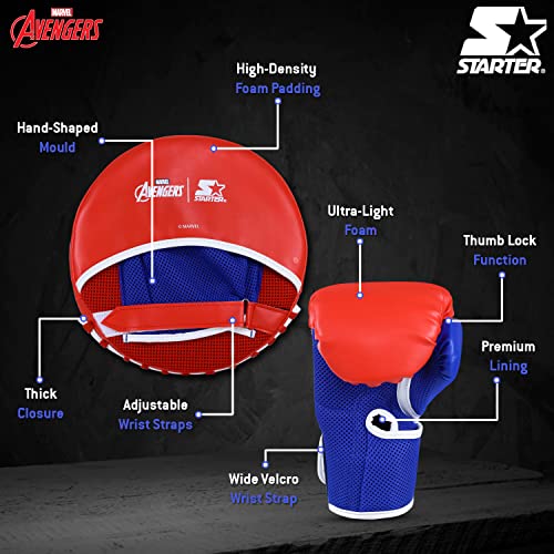 Image of Starter Captain America Boxing Glove and Focus Pad Multicolour, 3Y+