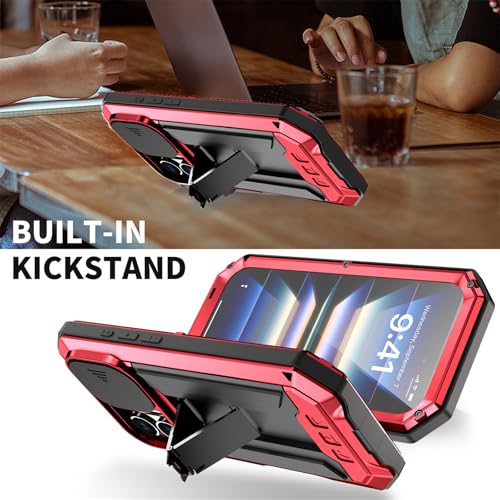 Coque en métal pour iPhone 16 Pro Max robuste antichoc et protège-écran