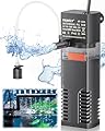 Pawfly Internal Aquarium Filter with 200 L/H Water Pump Quiet Submersible Bio Sponge Foam Filter for 12 to 40 L Fish Tanks Small Multifunctional Filter for Filtration Circulation and Oxygenation