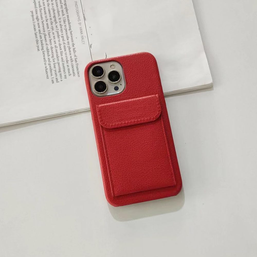 Portefeuilles étui de téléphone portable rouge compatible iPhone 12 Pro 14 Plus 15 Pro - 7
