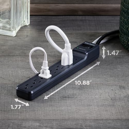 CyberPower CSB706 Essential Surge Protector, 1500J/125V, 7 Outlets, 6ft Power Cord - image 4