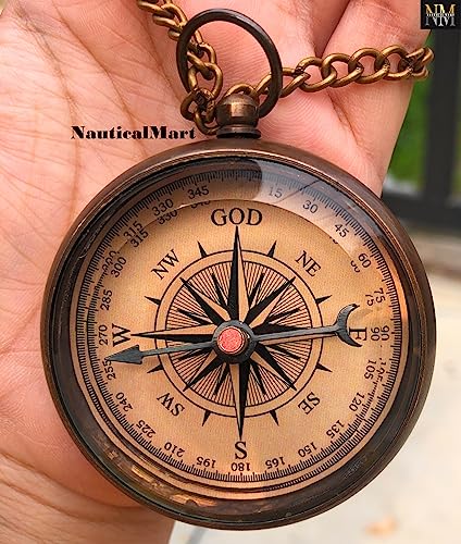 Brújula de Latón Grabada y Personalizada miniatura 3