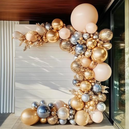 Image of 108Pcs Gold Balloon Garland Arch Kit