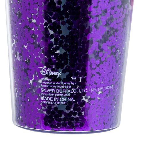 Image of Silver Buffalo Disney Villains Confetti Cold Cup Featuring Cruella de Vil, Ursula, Evil Queen, and Maleficent, 32 Ounces