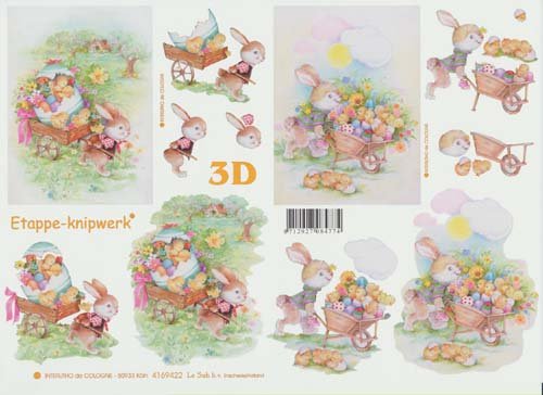 Le SuhEaster 3D Decoupage Sheet - Craft Kit for Kids