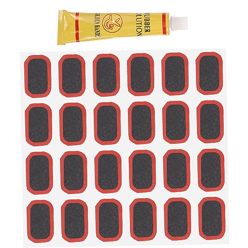 MUELODSIC 1Set Mountain Bike Repair Patch Kit Portable Tire Repair Tool with Patches for Road and Mountain Bikes for Punctures and Leaks Durable and Lightweight