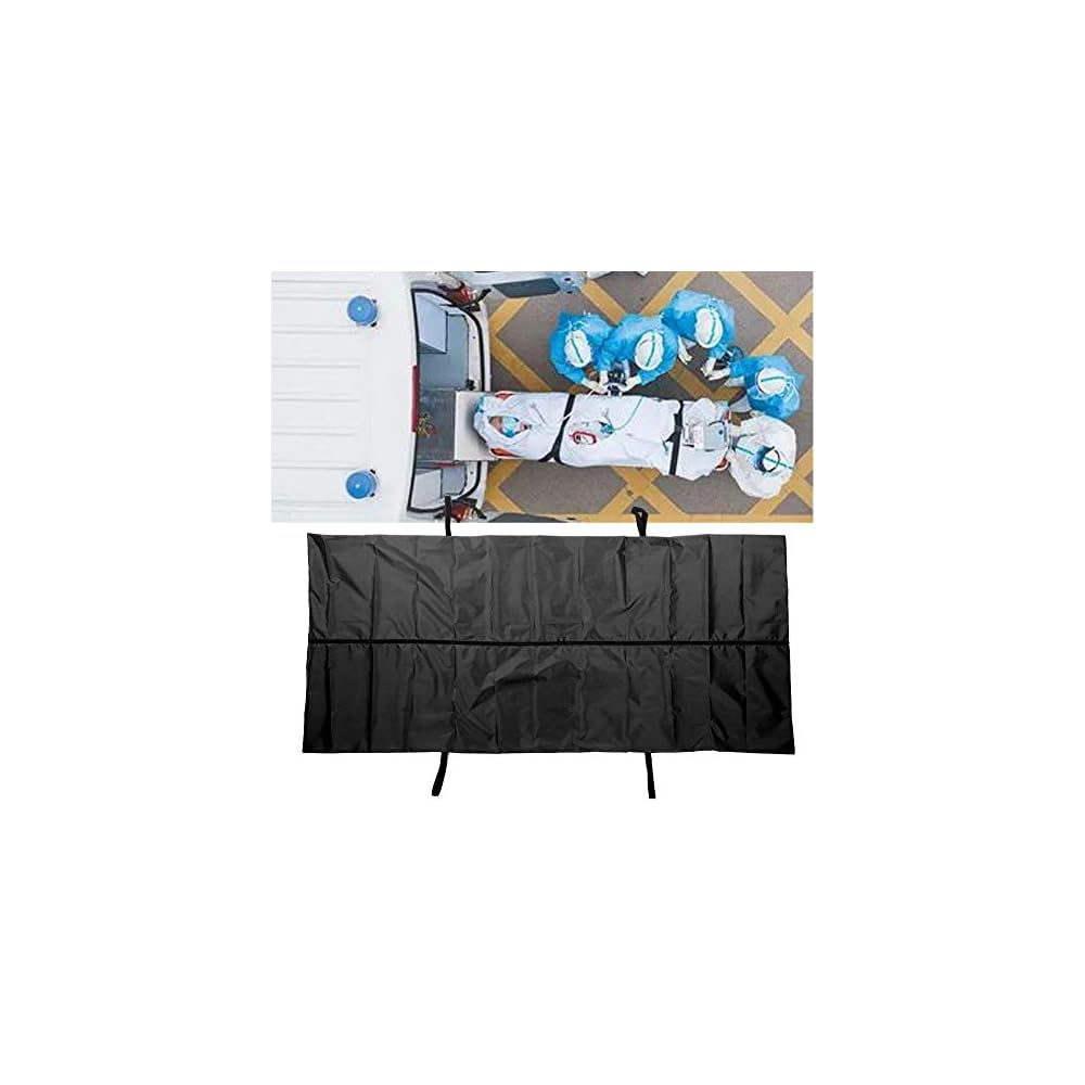 Body Bag Stretcher Combo, Emergency Cadaver Body Bag Storage And Removal Stretcher With 4 Carrying Handles Funeral Supplies