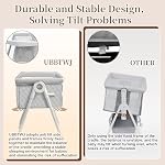 Bébé Bassint lit côté berceau, 4-in-1 Baby Bassinet Bedside Sleeper pour nouveau-né avec Mesh & Matelas, Crèche facile pour nouveau-nés avec roues verrouillables & Panier de rangement, 4-Adjustable Hauteur (gris)